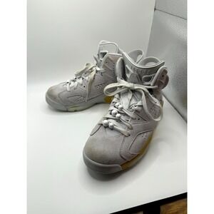 Air Jordan 6 Retro Craft Womens 6 Sneaker Pearl Gray Suede Basketball Shoes